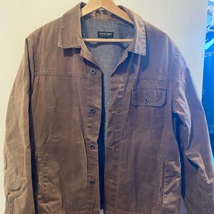 Flannel-Lined Waxed Trucker Jacket